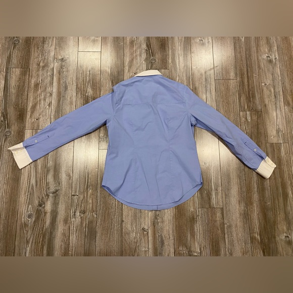 Abercrombie Poplin Dress shirt white-collar button down (Size L) - Picture 3 of 4
